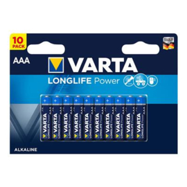 Batterij AAA 10X VARTA Alkaline Long Life Power