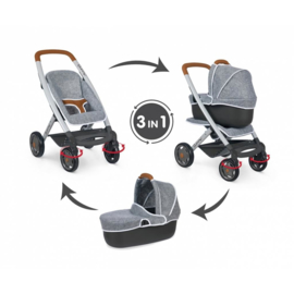 QUINNY POPPENWAGEN 3-IN-1 GRIJS