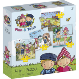 Puzzel 4 In 1 Fien En Teun 4-6-9-16 Stukjes