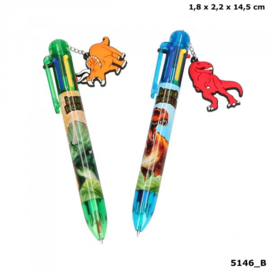 Dino World 6 Kleuren Pen