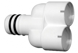 3 Weg Y connector 18mm voor flexibele condensslaang 