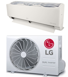 LG AB09BK R32 2,5kW Artcool Beige inverter Binnen en buitenunit