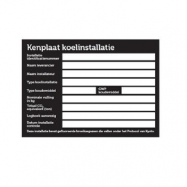 Kenplaat compressor (vel met 4 alu stickers)