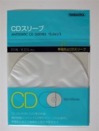 Nagaoka TS-561/3 ANTI-STATIC CD SLEEVES (20 STUKS)