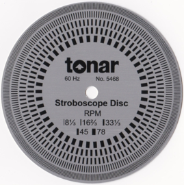 Tonar stroboscoop aluminium plaatje 10 cm