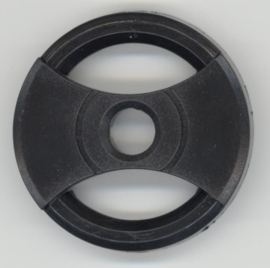 Single 45-toeren adapter zwart plastic