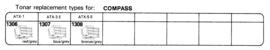 Compass pick-upnaaldenoverzicht Tonar