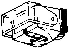 Nagaoka JN-120 JT-120 zwart pick-upnaald = Tonar 6151 Diamant Elliptisch