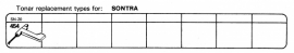 Overige typen Sontra: Tonar-vervangers