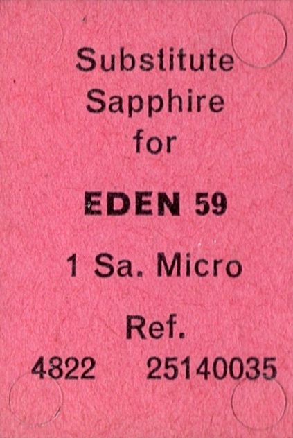 Eden 59 pick-upnaald
