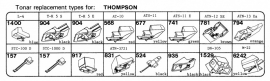 Overige typen Thompson: Tonar-vervangers