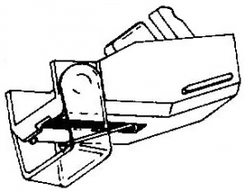 Wega MCN42 zwart pick-upnaald = Tonar 1243