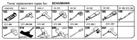Overige typen Schumann: Tonar-vervangers