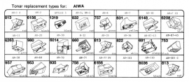 Overige typen Aiwa: Tonar-vervangers