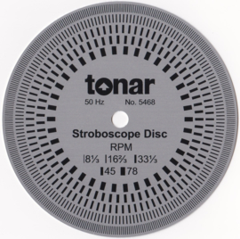 Tonar stroboscoop aluminium plaatje 10 cm