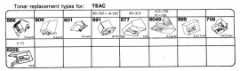 Overige typen Teac: Tonar-vervangers