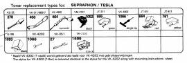Overige typen Supraphon / Tesla: Tonar-vervangers