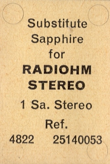 RadioHM Stereo pick-upnaald