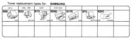 Overige typen Samsung: Tonar-vervangers