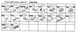 Overige typen Grundig: Tonar-vervangers