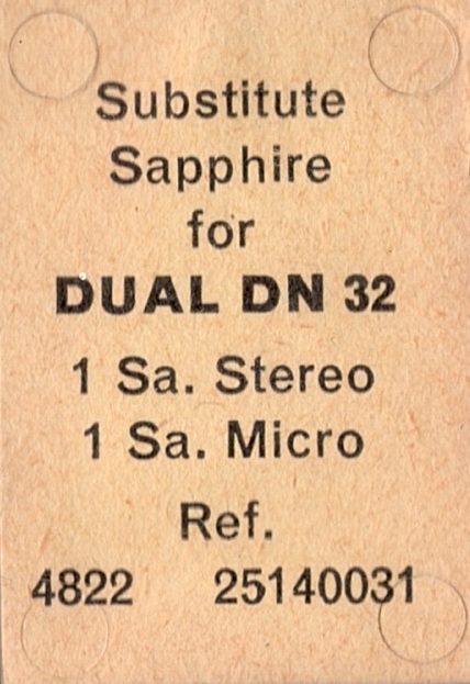 Dual DN-32 pick-upnaald