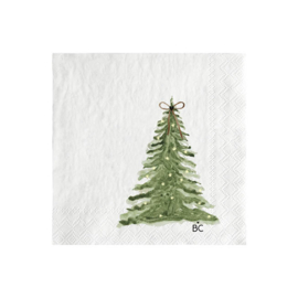 Servetten Tree wit Bow | Small | 20 pcs 12,5 x 12,5 cm | Bastion Collections