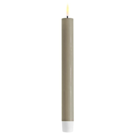 LED Dinner Candle set 2 stuks | Sand | Ø:2,2 x 24 cm | Deluxe Homeart