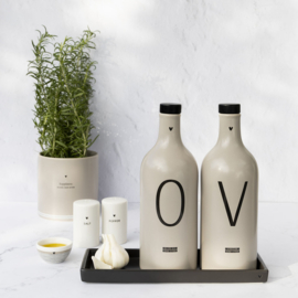 Oil & Vinegar Set Large | 1 Liter | Wit/Zwart | Bastion Collections