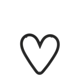 Onderzetter Heart Iron Black | 13x14,5 cm | Bastion Collections