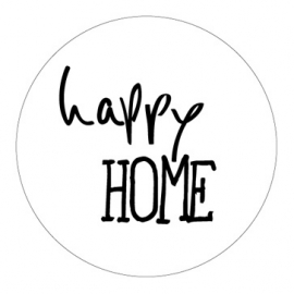 "Happy Home" Stickers Wit/Zwart Set 10