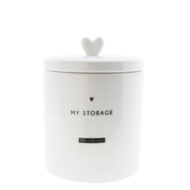 Voorraadpot My Storage | Large 1400 ml | Wit/Zwart | Bastion Collections