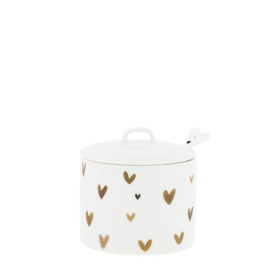 Suikerpot Brown Hearts & Lepeltje | | Bastion Collections