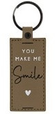 Sleutelhanger | You make me Smile | Taupe | Bastion Collections