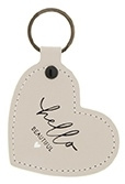 Sleutelhanger Heart | Hello Beautiful | Naturel | Bastion Collections