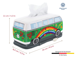 Tissue Box VW T1 Bus Peace | Neoprene Groen