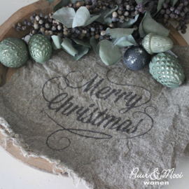 Kerst Shabby Doek | Merry Christmas | 30 x 45 