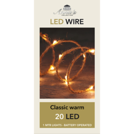 LED indoor met Jute touw | 20 LED/1m Classic