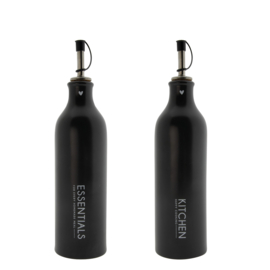 Oil & Vinegar Matt Black | Set 2 stuks | 750 ml | Bastion Collections