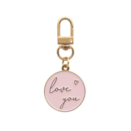 Sleutelhanger Love You Roze | Eulenschnitt