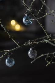 Kerstballen Mini Metal Chips | Clear | Zakje 8 stuks | IB Laursen