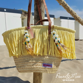 Ibiza Standtas | Sunny Flower "Daisy" | Pastel Geel | Hippies