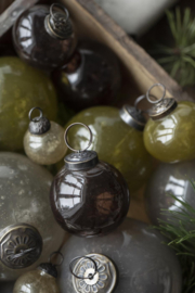 Kerstballen Mini Metal Chips | Fog | Zakje 8 stuks | IB Laursen
