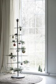 Kerstbal Glas Metal Chips | Clear | Medium | IB Laursen