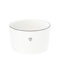 Candleholder | Hartje Open | Wit/Zwart | Bastion Collections 