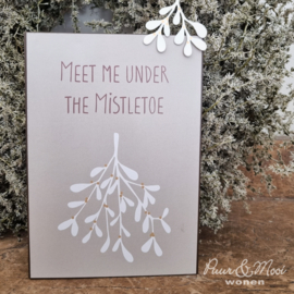 Metalen bordje Meet me under the Mistletoe | 20x14 cm | IB Laursen