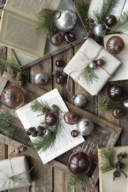 Kerstballen Mini Metal Chips | Faded Rose | Zakje 8 stuks | IB Laursen