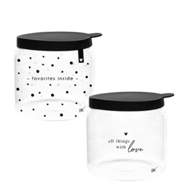 Voorraadpot Siliconen Deksel | Small | Zwart | Dots Favorites Inside | Bastion Collections