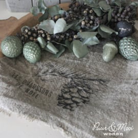 Kerst Shabby Doek | Dennenappel | 30 x 45