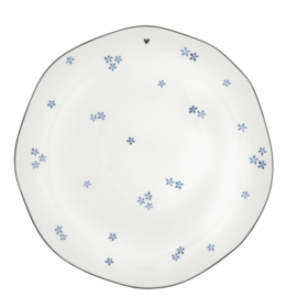 Breakfast Plate Daisies | Ø:23 cm | Iris Blue | Bastion Collections