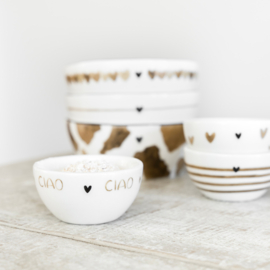 Saus Bowl Hearts allround | Ø: 9,5 cm | Brown | Bastion Collections